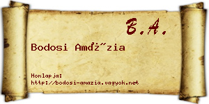 Bodosi Amázia névjegykártya